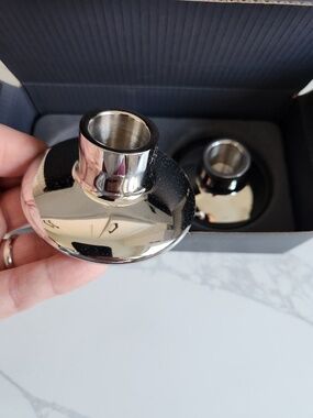 Georg Jensen - stainless steel candle holder - set of 2